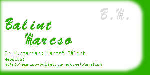 balint marcso business card